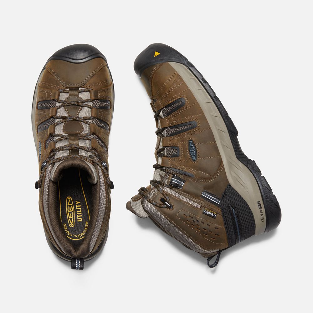 Keen Trekking Bot Erkek Kahverengi - Flint Ii Waterproof (Steel Toe) - Türkiye EAGV47123